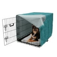 thumbnail image 2 of Brick Dog Crate Cover, Construction Pattern of Monotone Street Wall Setting Design, Easy to Use Pet Kennel Cover Small Dogs Puppies Kittens, 7 Sizes, Dark Teal Dark Seafoam, by Ambesonne, 2 of 6