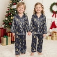 thumbnail image 5 of mgoYE Family Christmas Pajamas Matching Sets Silk Satin Plus Size Casual Pjs Matching Sets for Family, 5 of 6