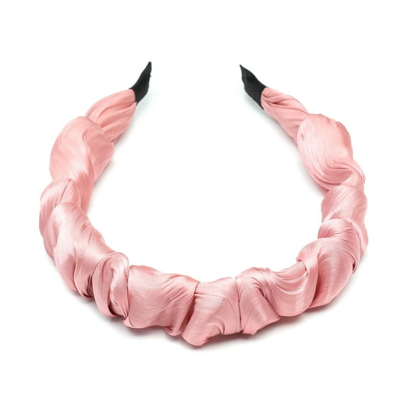 QinGoo Satin Headband for Women Comfortable Hairband Adult Hair Accessory, 1 Count, Pale Pink