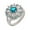 Multicolor, variant on Bertha BRJ20350R5 Juliet Collection Women 18k White Gold Plated Fashion Ring - Size 5