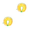 thumbnail image 1 of ZheElen Functional Travel Neck Pillow Comfortable Travel Essential Adjustable Foam Particles Travel Pillow Travel Companion Yellow Rrange 30cm 2Set, 1 of 6