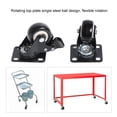 thumbnail image 4 of 4pcs 2 pulgadas de trabajo de protección pesado ruedas de ruedas de PU giratorias de PU con placa superior de 360 grados Capacidad total de 45 kg for muebles, 4 of 6