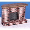 Town Square Miniatures Red Brick Fireplace