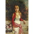 thumbnail image 2 of Emile Eisman-Semenowsky 11x14 Black Ornate Wood Framed Double Matted Museum Art Print Titled: The Young Beauty (1890), 2 of 5