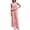 Pink, variant on 2 Piece Women's Outfit Sets Crew Neck Tank Top Ruffle Hem Gingham Print High Waist Wide Leg Pants Casual Trendy Sets