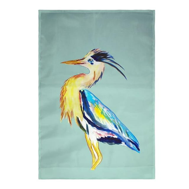 Betsy Drake FL328G 28 x 40 Po Verticale Drapeau Héron Bleu