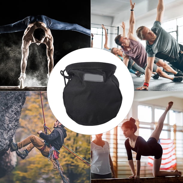 Bolsa De Polvo De Magnesio De Escalada Al Aire , Bolsa De Cintura Duradera Con Cremallera, Correa Ajustable, Gran Capacidad Para Gimnasia, Fitness, Barra Paralela