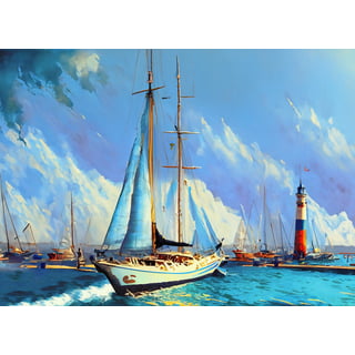  NAN Wind Pirate Ship Wall Art Nautical Decor Sailboat