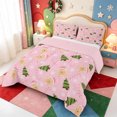 thumbnail image 2 of Manfei Merry Xmas Queen Comforter Set,Cute Ball Comforter Sets Queen,Pink Reversible,3pcs,1 Comforter and 2 Pillowcases, 2 of 7