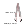 thumbnail image 3 of INSPIRE CHIC Women Striped Print Skinny Long Scarves, Satin Silky Neck Scarf Neckerchief Ribbon Headband 51.2x2.8" Beige, 3 of 6
