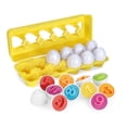 thumbnail image 4 of Juego de huevos a juego de colores para niños, 12 Uds., reconocimiento de números, juguete de emparejamiento con caja de almacenamiento, 4 of 14