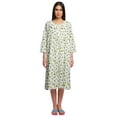 thumbnail image 1 of Moomaya Cotton Sleepwear For Ladies Printed Round Neck Button Placket Nightdress, 1 of 6