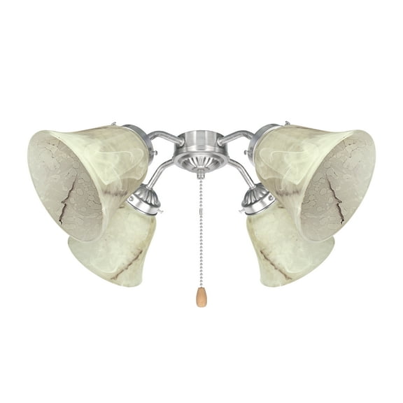 Aspen Creative 23108-4 Transitional Style Replacement Alabaster Glass Shade with Hand Painted Veins, 2-1/8" Fitter Size, 4-3/4" high x 5-3/8" diameter, 4 Pack