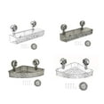 thumbnail image 2 of Youkk ABS Shower Shelf Rack With Detachable Basket For Easy Cleaning Made Of Transparent Bathroom Storage transparent rectangle, 2 of 6
