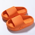 thumbnail image 2 of kpoplk Slides for Kids,Boys Girls Shower Slippers Bathroom Pool Sandals,Toddler Home House Open Toe Comfy Thick Sole Slippers,Summer Non-Slip Beach Shoes(Orange,13), 2 of 6