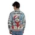 thumbnail image 5 of Merry Christmas Alaskan Malamute Enjoys Woofmas Winter Xmas Holiday All Over Print 3D Baseball Jacket Alaska Mal Dog Lovers Gifts Bomber Jacket Softball - 02022, 5 of 6