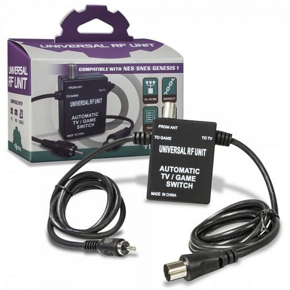 NEW RF TV Adapter, Compatible with Nintendo Super NES SNES, Sega