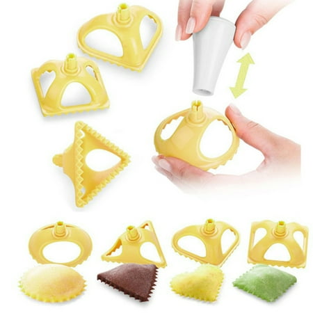 

Beechoice 4Pcs/Set Dough Press Set Kitchen Gadget for Large and Small Dumplings Empanadas Pastelitos Calzone Turnovers and Much More Dishwasher Safe Empanada Makers