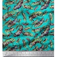 thumbnail image 1 of Soimoi Poly Georgette Fabric Leaves & Texture Print Sewing Fabric Yard 52 Inch Wide, 1 of 2
