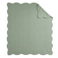 thumbnail image 3 of JERFIT Seafoam Quilted Oversized Throw Blanket with Decorative Scalloped Edges for Couch and Bed, 3 of 7