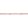 Wrights 3/8" White Happy Birthday Sheer Ribbon, 1 Each
