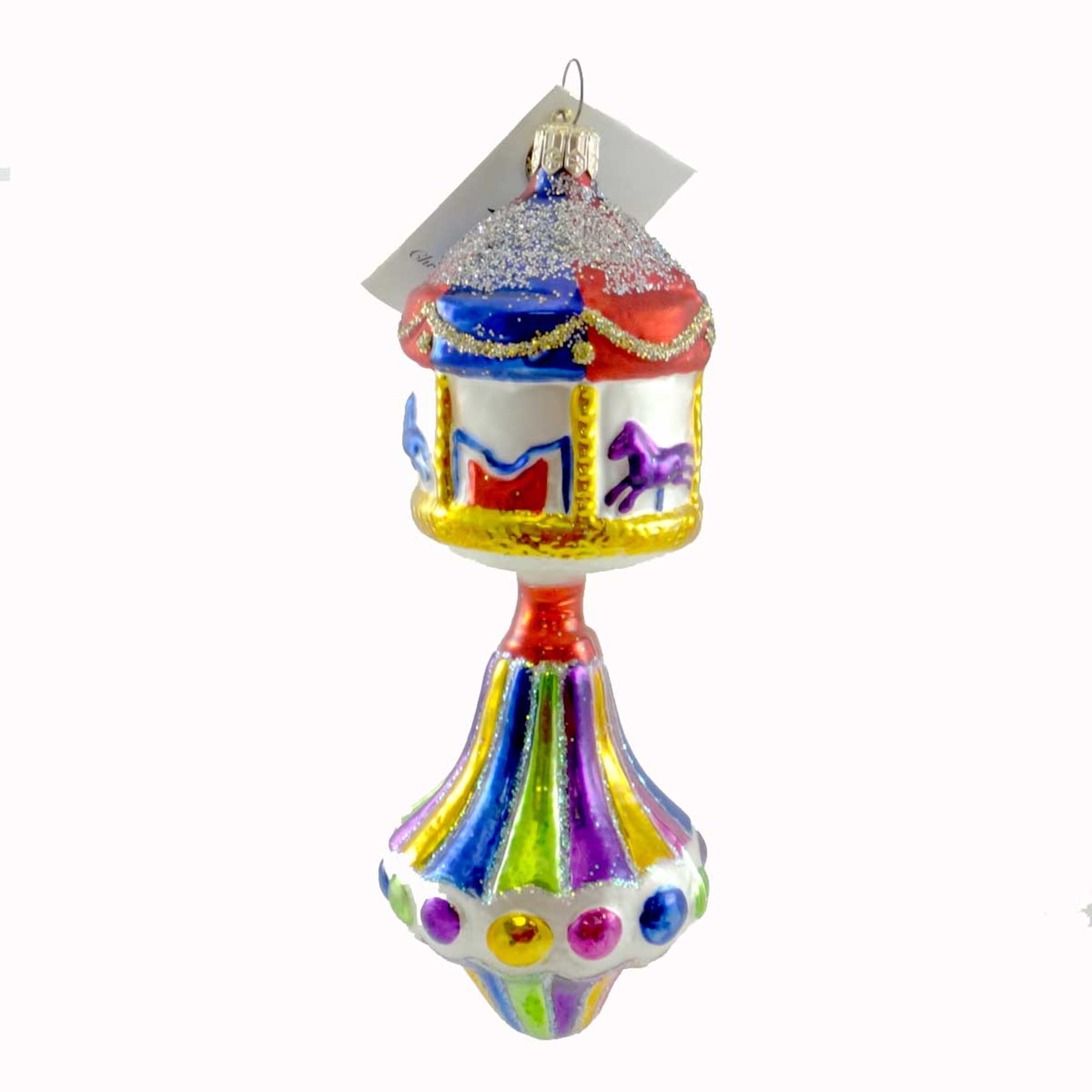 Christopher Radko CAROUSEL TOP Glass Ornament Horse Pony 0109810