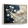 thumbnail image 2 of Designart "Collage Of Blue And White Coral Blossoms I" Coastal Coral Under Water Floater Framed Wall Art Living Room, 2 of 5