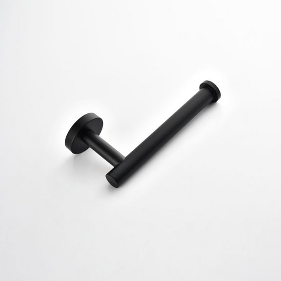 Matte Black Stainless Steel Toilet Paper Holder Set - Wall Mounted Bathroom Towel Rack Set for Kitchen and Bathroom - Durable SUS304 Toilet Paper Holder Kit for Home and Office Use
