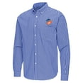thumbnail image 2 of Men's Antigua Blue FC Cincinnati Ellis Tri-Blend Long Sleeve Button-Down Shirt, 2 of 3