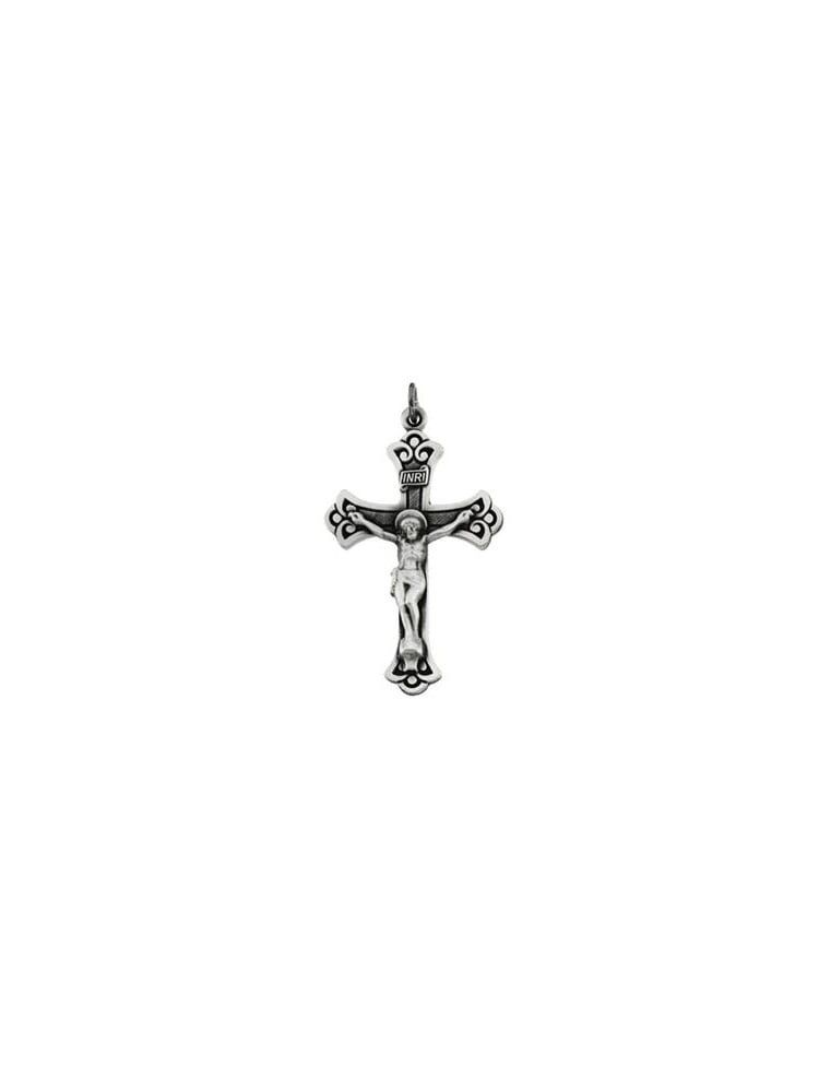 46mm Silver Yellow Plated Cross Charm