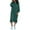 Green, variant on Womens Oversized Hoodies Solid Long Sleeve Hooded Midi Dress with Pocket Side Slit Drawstring Lightweight Sweatshirts Red