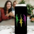 thumbnail image 5 of Mardi Gras Accessories Mardi Gras Gold Purple Alligators 2-Pack Ultra Slim Can Thermocoolers, 5 of 8