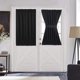 thumbnail image 1 of JM Tratamiento de ventana de cortina de puerta francesa - Panel de cortina de puerta de vidrio opaco 54 "x 40" cortinas con aislamiento térmico sólido, 1 pieza, negro JM, 1 of 5