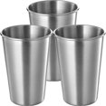 thumbnail image 2 of Stainless Steel Water Cups for Restaurant Use Silver Rust-Resistant 3Pcs, 2 of 4