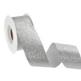 thumbnail image 1 of 1-1/2" x 10 Yards Sparkle Ribbons, Gift Wrapping Crafts Cut Edge Ribbon, Silver, 1 of 7