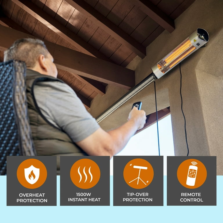 Kenmore Carbon Infrared 1500W Electric Patio Heater with Tripod