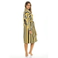 thumbnail image 6 of Women's Luxury Terry Cotton Bathrobe Spa Robe Bath Robes Shawl Collar Stripe Mustard S, 6 of 7