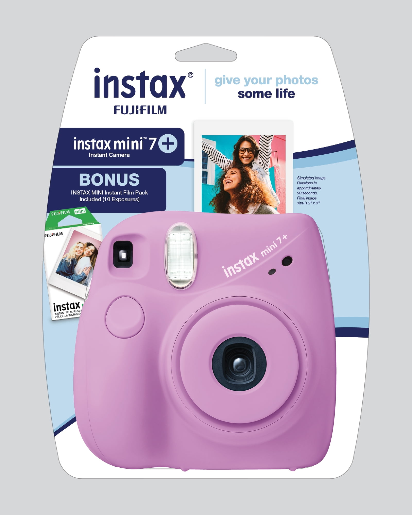 ontmoeten Incarijk Onderzoek Fujifilm INSTAX Mini 7+ Exclusive Blister Bundle with Bonus Pack of Film  (10-pack Mini Film), Lavender - Walmart.com