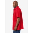 thumbnail image 3 of KingSize Men's Big & Tall Solid Wrinkle-Resistant Short Sleeve Button Down, 3 of 6
