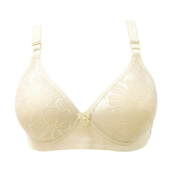 Lixiuxyad Wire Push up Bra Women's Push Up Soft Cup Unpadded Wireless Bra
