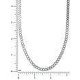 thumbnail image 3 of Brilliance Fine Jewelry Men's Stainless Steel Simulated Diamond 7MM Curb Chain Necklace, 22 inches, 3 of 4