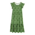 thumbnail image 5 of Mikilon Girls Casual Maxi Floral Dress Long Sleeve Holiday Dresses with Pockets for 6-12 Years, 5 of 5