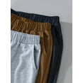 thumbnail image 4 of Boys Casual Joggers With Side Stripe, Solid Color Everyday Sports Sweatpants,3-Pack, 4 of 6