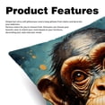 thumbnail image 2 of Monkey Inserts Set - 2-Pack Decorative Pillows with Unique Patterns for Throw Pillow Covers for Home Decor, Sofa, Bed - Available in 16x16, 18x18 & 20x20, 2 of 6