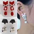 thumbnail image 6 of SmartBy Earrings Cartoon Animal Shape Polymer Clay Handmade Ear Studs for Party, 6 of 7