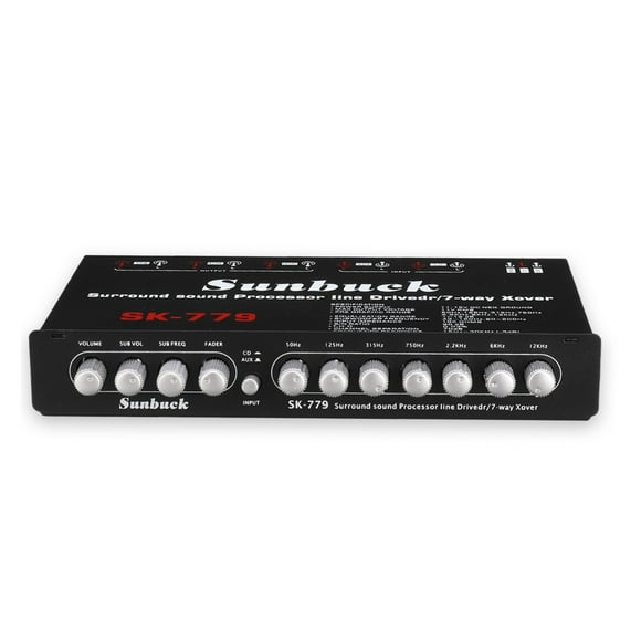 7-Band Subwoofer Amplifier Board DC 11-15V Car Power Audio Stereo Amplifier Board Bass AMP AUX ,Efficient Heatsink