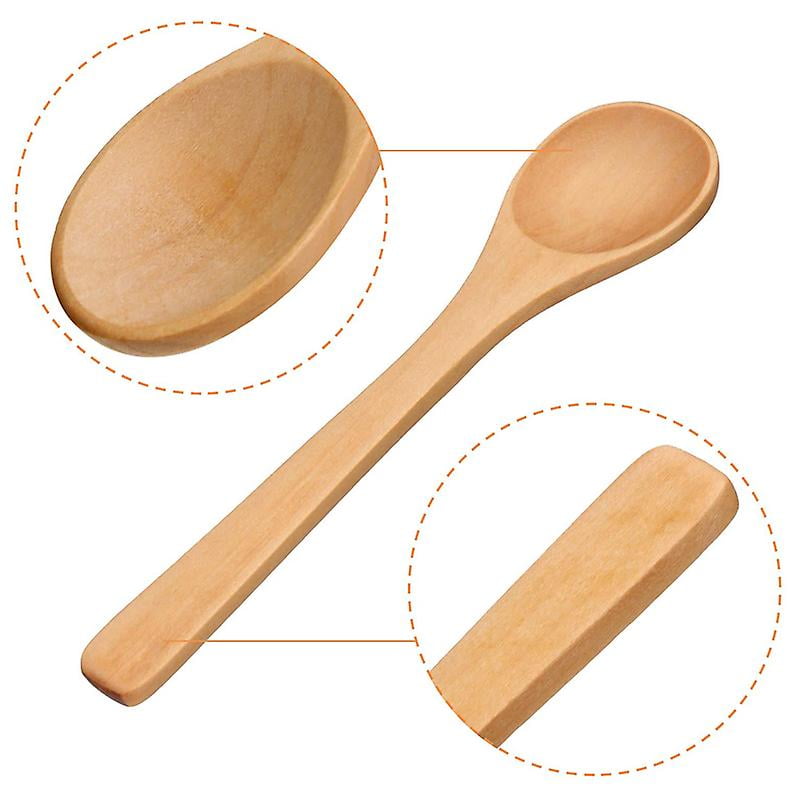 Lot De 30 Mini Cuillères En Bois Naturel Pour Enfants - Idéales Pour Cuisine, Miel, Thé, Glace - Petit Format Portable