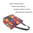 thumbnail image 3 of FORMRS Womens Canvas Tote Bag with Zipper Inner Pocket Shoulder Handbag, Purple Jar, 3 of 7