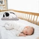 thumbnail image 3 of Simulation Sleeping Dog Puppy Ornament Animal Plush Toy Bamboo Charcoal Decor (Black+White), 3 of 4