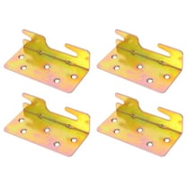 OUNONA 4-Pack Heavy Duty Bed Rail Brackets Universal Bed Frame Hinge Connectors Iron Bed Hooks for Wooden Frames Hardware